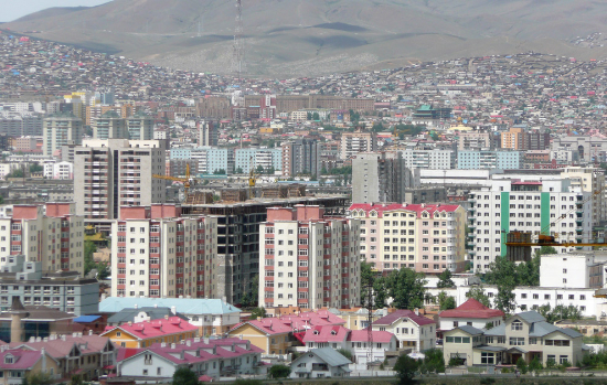 Detail from a panorama of Ulan Bator, Mongolia on June 6th, 2009. (Wikimedia user Brücke-Osteuropa).